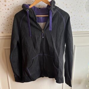 Denver Hayes Gray Jacket with Purple Lining